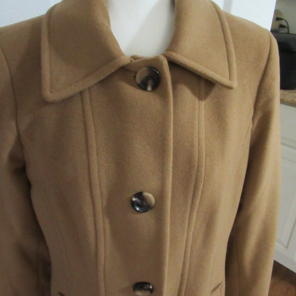 Tan Anne Klein knee-length coat